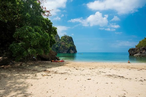 White sandy beach, Sabai Beach, Koh Mook, Trang Province, Southern Thailand, Andaman Sea, Thailand