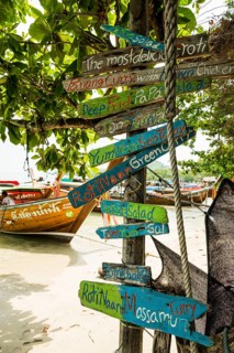 Restaurant on the beach, Koh Mook, Trang Province, Southern Thailand, Andaman Sea, Thailand