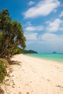 White sandy beach, Sunrise Beach, Koh Kradan, Hat Chao Mai National Park, Trang Province, Southern