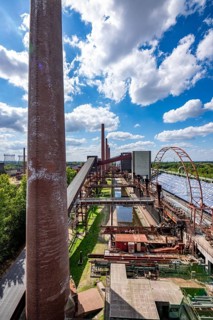 The Zollverein coking plant, backdrop to the once largest central coking plant in Europe, closed in