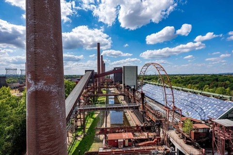 The Zollverein coking plant, backdrop to the once largest central coking plant in Europe, closed in