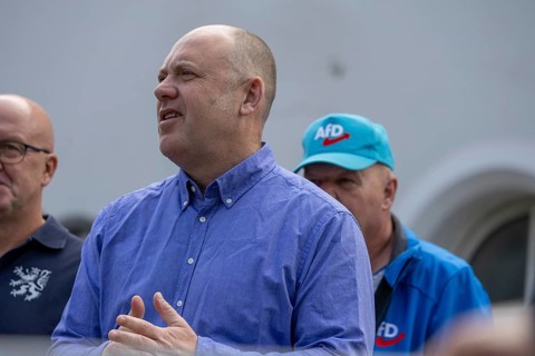 Ludwigshafen: Rally by Joachim Paul (AfD) in Ludwigshafen-Oggersheim***Picture: Joachim Paul