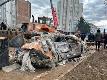 Buildings and public properties severely damaged by the powerful earthquake that struck Turkey,