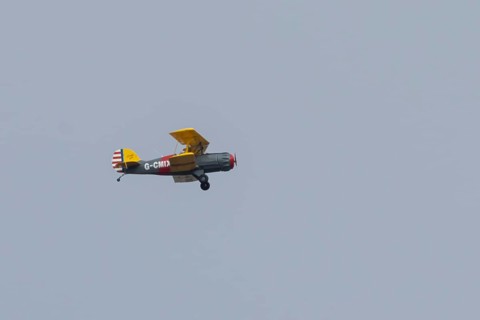 Murphy Renegade aircraft flying in a blue sky, England, United Kingdom