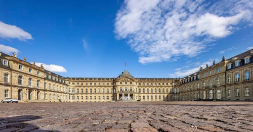 New Palace with Palace Square. Stuttgart, Baden-Württemberg, Germany