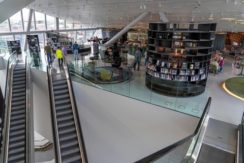 The Forum Groningen, public cultural and educational centre on the Nieuwe Markt, in the old town,