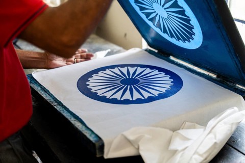 Employees of the Assam Khadi and Village Industries Board working in a manufacturing unit of Indian