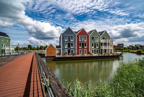 Small town of Houten near Utrecht, bicycles have priority in the town of 50, 000 inhabitants,