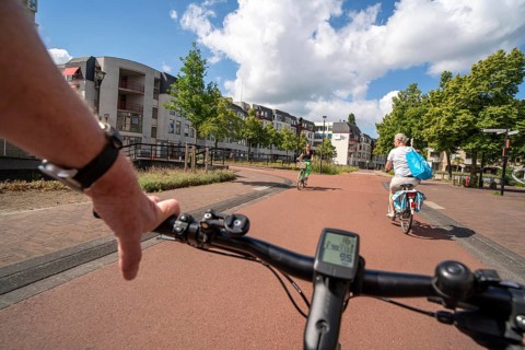 Cycling in the Dutch city of Houten, south of Utrecht, around 50, 000 people live here and work in