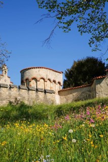 Lichtenstein Castle, fairytale castle of Württemberg, romantic fairytale castle on the eaves of the