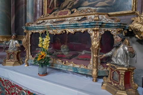 Reliquary sarcophagus of St Urbanus, catacomb shrine, Abbey Church of the Assumption of the Virgin