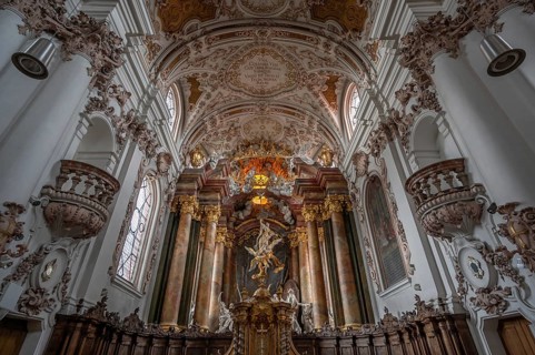 Chancel with the Assumption of the Virgin Mary, a work by the Asam brothers built between 1717 and