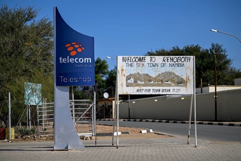 Sign Welcome to Rehoboth, Rehoboth, Hardap Region, Namibia