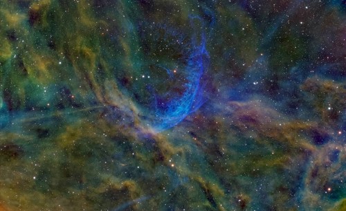 WR134, false colour image in Hubble Palette, a variable Wolf-Rayet star in the constellation Swan
