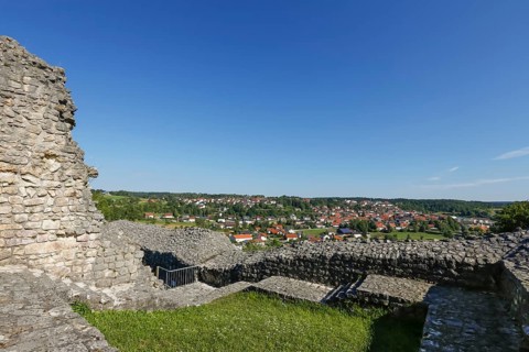 Veringen Castle, ruins, wall remains, view, Veringenstadt, Swabian Alb, Baden-Württemberg, Germany