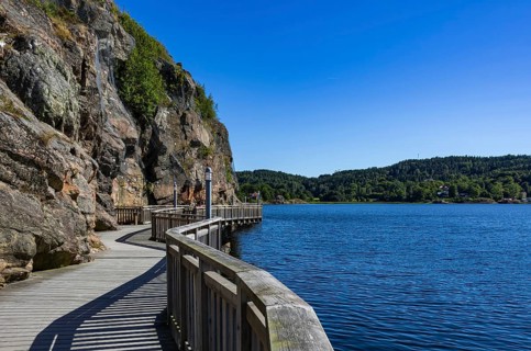 The seafront promenade is the pride of the town of Uddevalla, Bohuslän, Västra Götalands län,