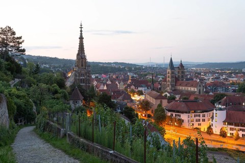 Esslingen am Neckar in the glow of the early hours