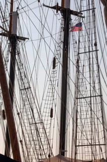 Detroit, Michigan - 9 August 2025 - Four schooners visit Detroit for the Sail Detroit Festival.