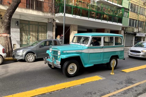 Very well maintained vintage Willys Jeep Station Wagon from IKA (Industrias Kaiser Argentina), seen