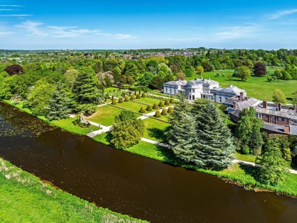 Shugborough Estate from a drone, Great Haywood, Staffordshire, England, United Kingdom
