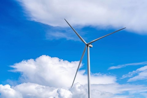 Strekdammen Wind Farm, wind farm at the seaport of Eemshaven in the Netherlands, built on offshore