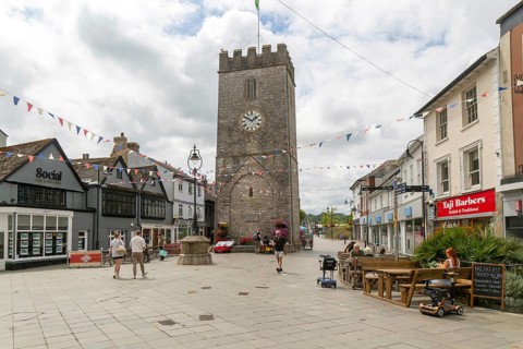 St Leonard's Tower, or the 'Clock Tower', Newton Abbot, Devon, England, UK