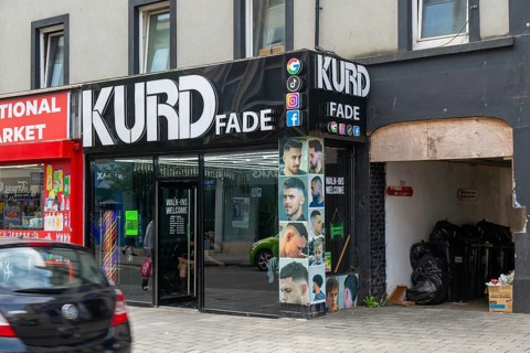 Kurd Fade barber shop, Union Street, Torquay, Devon, England, UK