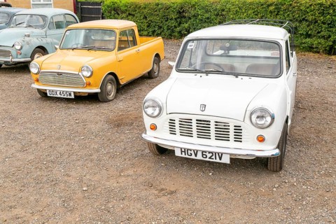 Austin Morris Mini 1000 pick-up vehicle and Leyland Mini 95 pick-up vehicle c 1979 - 1980 on