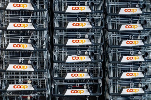 Coop shopping trolley, Interlaken, Bern, Switzerland
