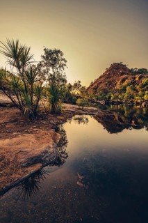 Bell Gorge, The Kimberleys, waterfall, sunrise in the outback, Australia