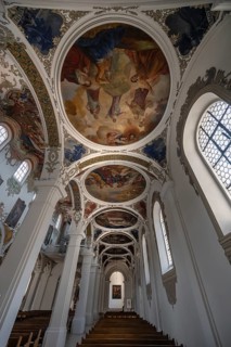 Side wing with dome paintings in St Martin's Church, Biberach an der Riß, Baden-Württemberg,
