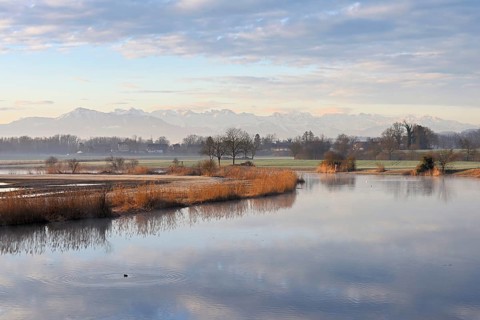 Nature reserve Stille Reuss, behind the Rigi, Rottenschwil, Reusstal, Freiamt, Canton Aargau,