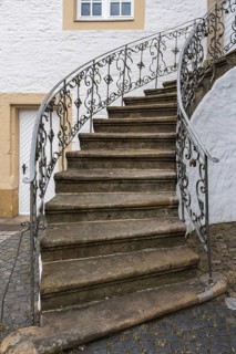 Staircase of the Villa Reni, also called Falkenhof, Rheine, Münsterland, North Rhine-Westphalia,