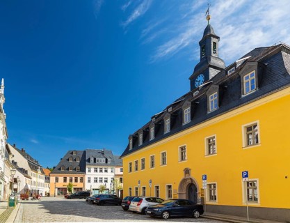 Old Town Hall at Neumarkt, Zschopau, Erzgebirge, Saxony, Germany