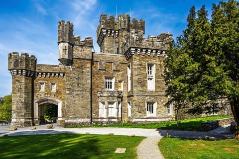 Wray Castle, Lake Windermere, Ambleside, Lake District, Cumbria, England, United Kingdom