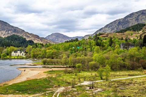 Loch Shiel, Glenfinnan Viaduct, River Finnan, West Highland, Scotland, United Kingdom