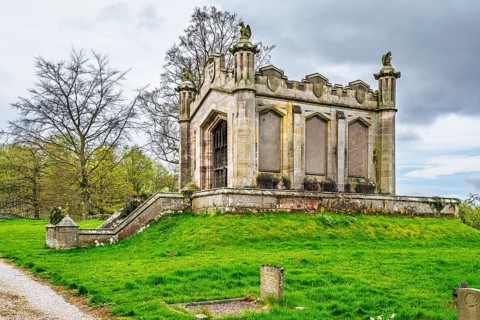 St Michael Church and Cemetery, Lowther Castle and Gardens, Lowther, Cumbria, England, United
