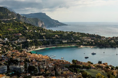 Panorama, View from Mont Boron, Saint-Jean-Cap-Ferrat, Cap Ferrat, Alpes Maritimes, Provence Alpes