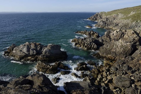 Rocky coast, Cap Sizun, Finistere department, Brittany, France