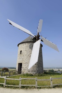 Windmill Moulin a vent de Moidrey, Pontorson, Departement Manche, Normandy, France