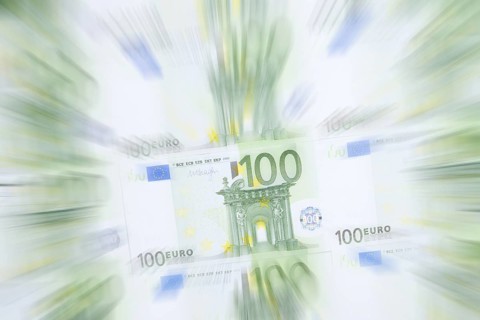 100 euro banknotes, 100 Euro, zoom effect