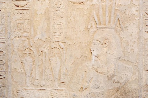 Relief on the double temple of Kom Ombo, Kom Ombo, Egypt