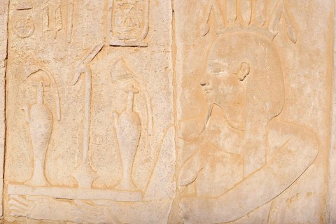 Relief on the double temple of Kom Ombo, Kom Ombo, Egypt