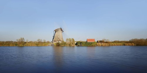 Historic windmill, UNESCO World Heritage Site, Kinderdijk, South Holland, Netherlands
