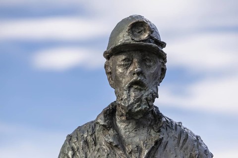 Miner, Statue, Longyearbyen, Spitsbergen, Svalbard