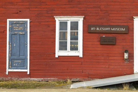 Ny Alesund Museum, wooden house, Ny-Alesund, Spitsbergen, Svalbard