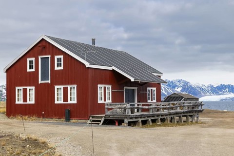 Wooden house, Ny-Alesund, Spitsbergen, Svalbard