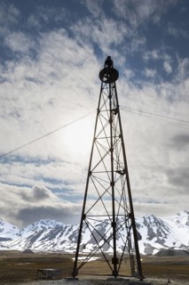 Amundsen-Ellsworth-Nobile, mast for airship, Ny-Alesund, Spitsbergen, Svalbard