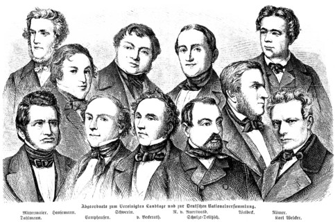 Members of the United State Parliament and the Prussian National Assembly, front row from left: