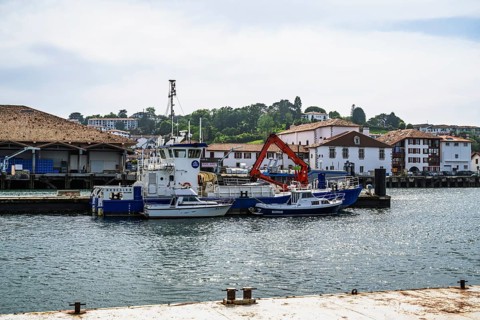 Marina in Saint-Jean-de-Luz, Nouvelle-Aquitaine, Pyrenees-Atlantiques, France